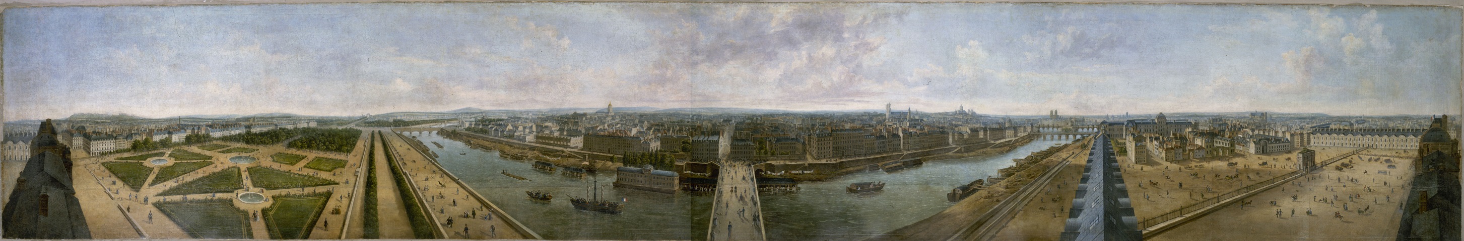 Pierre Prévost Panorama de Paris pris du toit du pavillon de Flore aux Tuileries